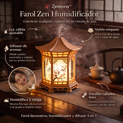 Farol Zen (Humidificador decorativo con luz y difusor)